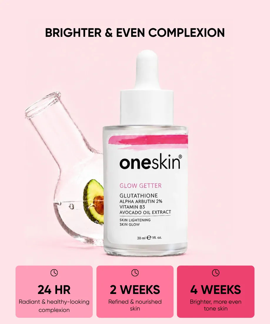 Glow Getter - Glutathione Alpha Arbutin 2%, Vitamin B3, Avocado Oil Extract - 30ml
