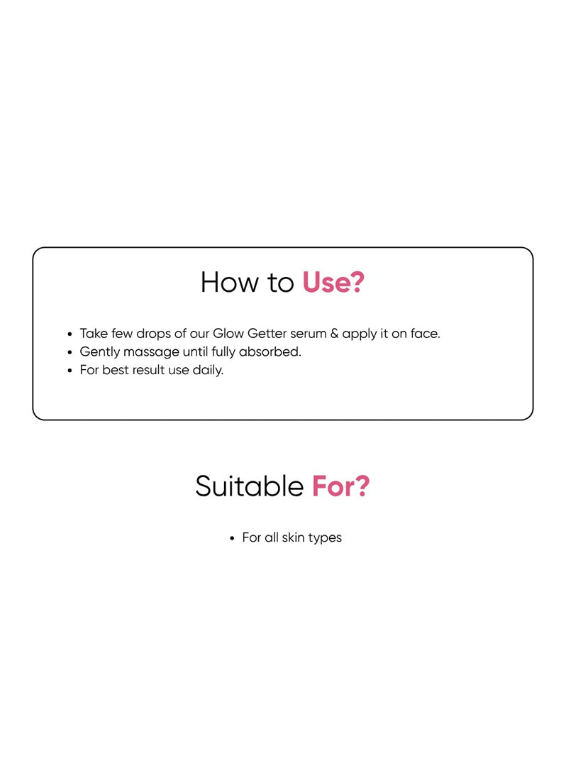 Glow Getter - Glutathione Alpha Arbutin 2%, Vitamin B3, Avocado Oil Extract - 30ml