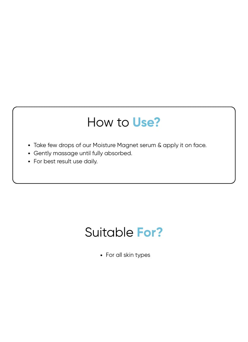 Moisture Magnet - Hyaluronic Acid 4%, Aloe Vera Extract - 30ml