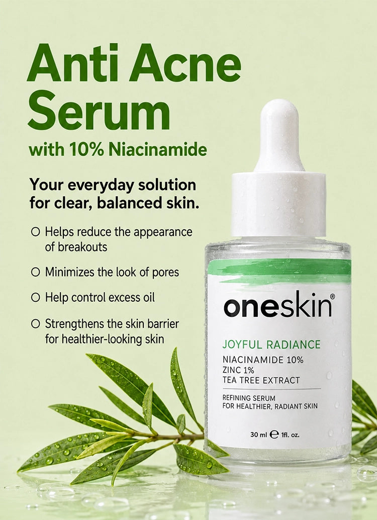 Joyful Radiance - Niacinamide 10%, Zinc 1%, Tea Tree Extract - 30ml