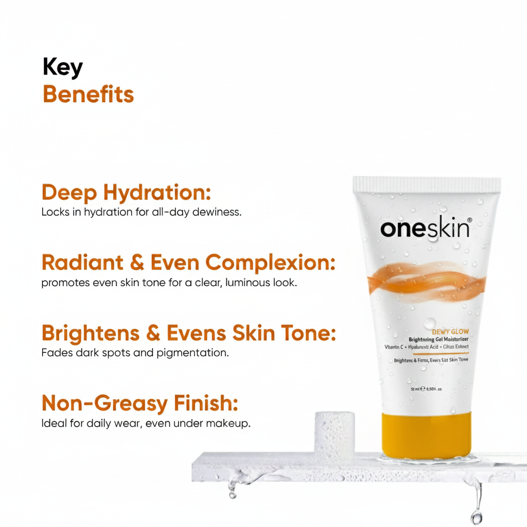 Dewy Glow- Brightening Gel Moisturizer 15ml- Travel Size