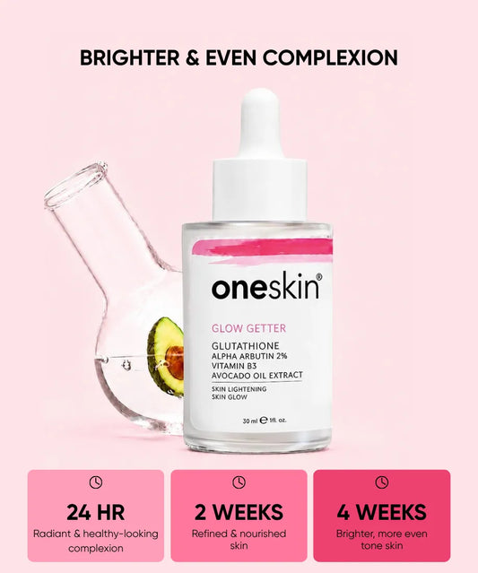 Glow Getter - Glutathione Alpha Arbutin 2%, Vitamin B3, Avocado Oil Extract - 30ml