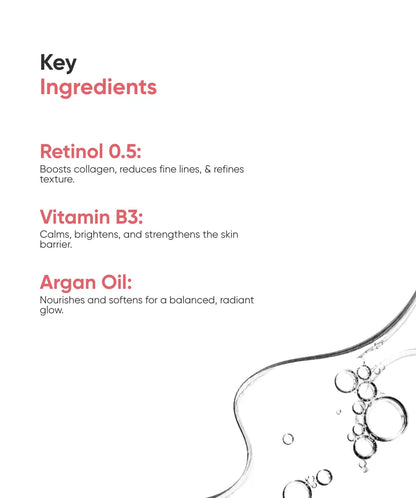 Timeless Treat - Retinol 0.5%, Vitamin B3 2%, Argan Oil - 30ml