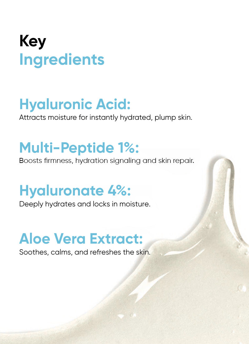 Moisture Magnet - Hyaluronic Acid 4%, Multi Peptide 1%, Aloe Vera Extract - 30ml