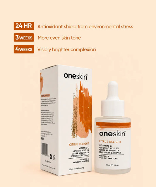 Citrus Delight - Vitamin C 5%, Alpha Arbutin 1%. Bearberry Extract - 30ml