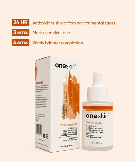 Citrus Delight - Vitamin C 5%, Alpha Arbutin 1%. Bearberry Extract - 30ml