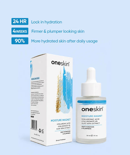 Moisture Magnet - Hyaluronic Acid 4%, Multi Peptide 1%, Aloe Vera Extract - 30ml