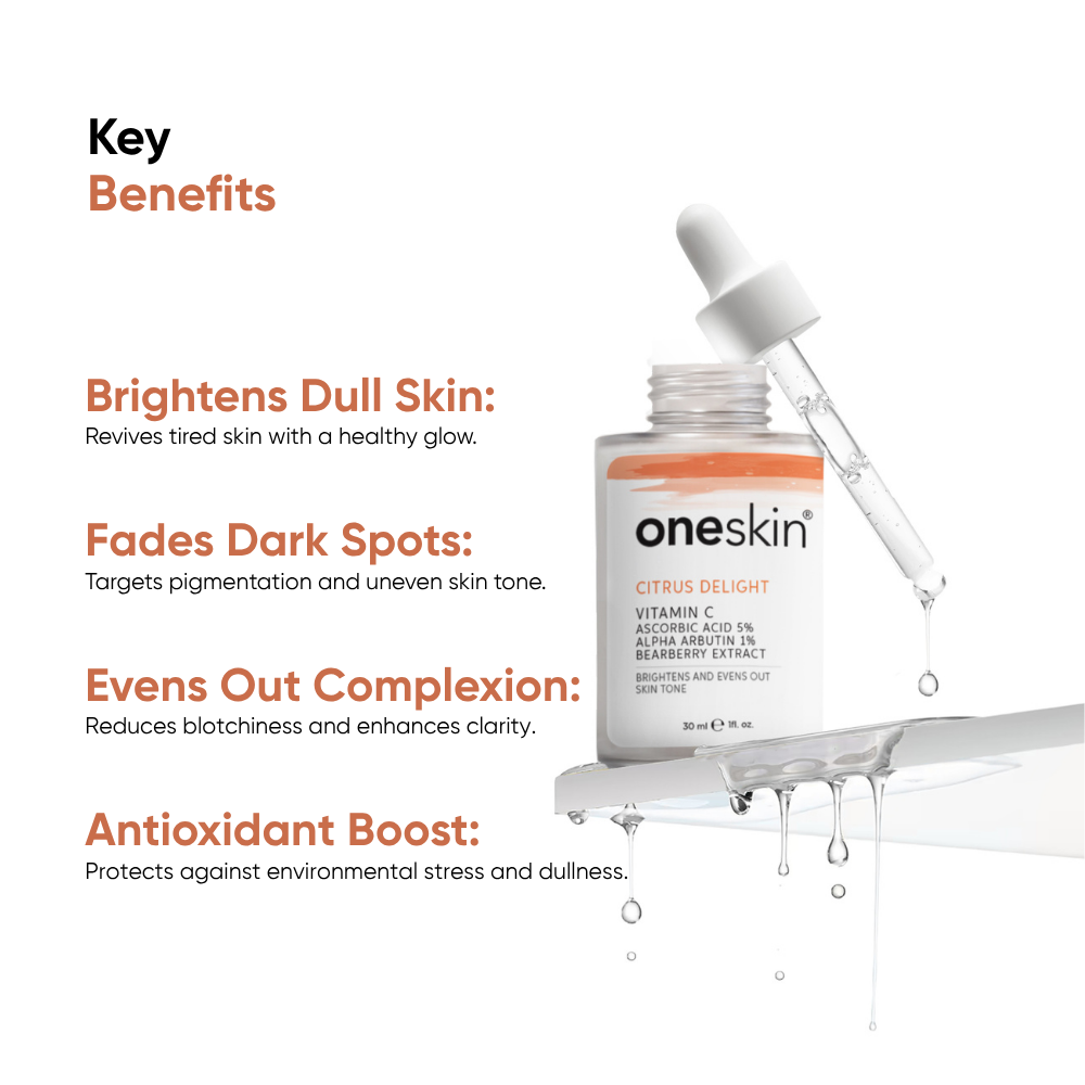 Citrus Delight - Vitamin C 5%, Alpha Arbutin 1%. Bearberry Extract - 30ml