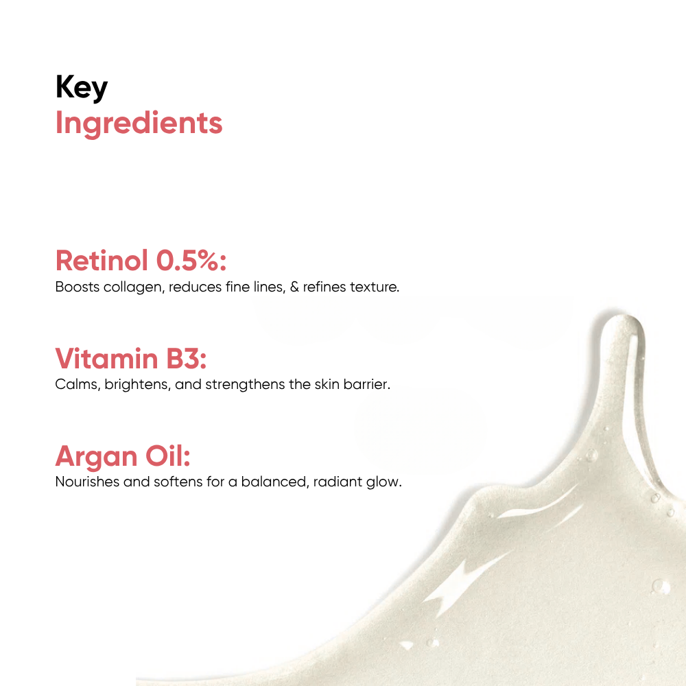 Timeless Treat - Retinol 0.5%, Vitamin B3 2%, Argan Oil - 30ml