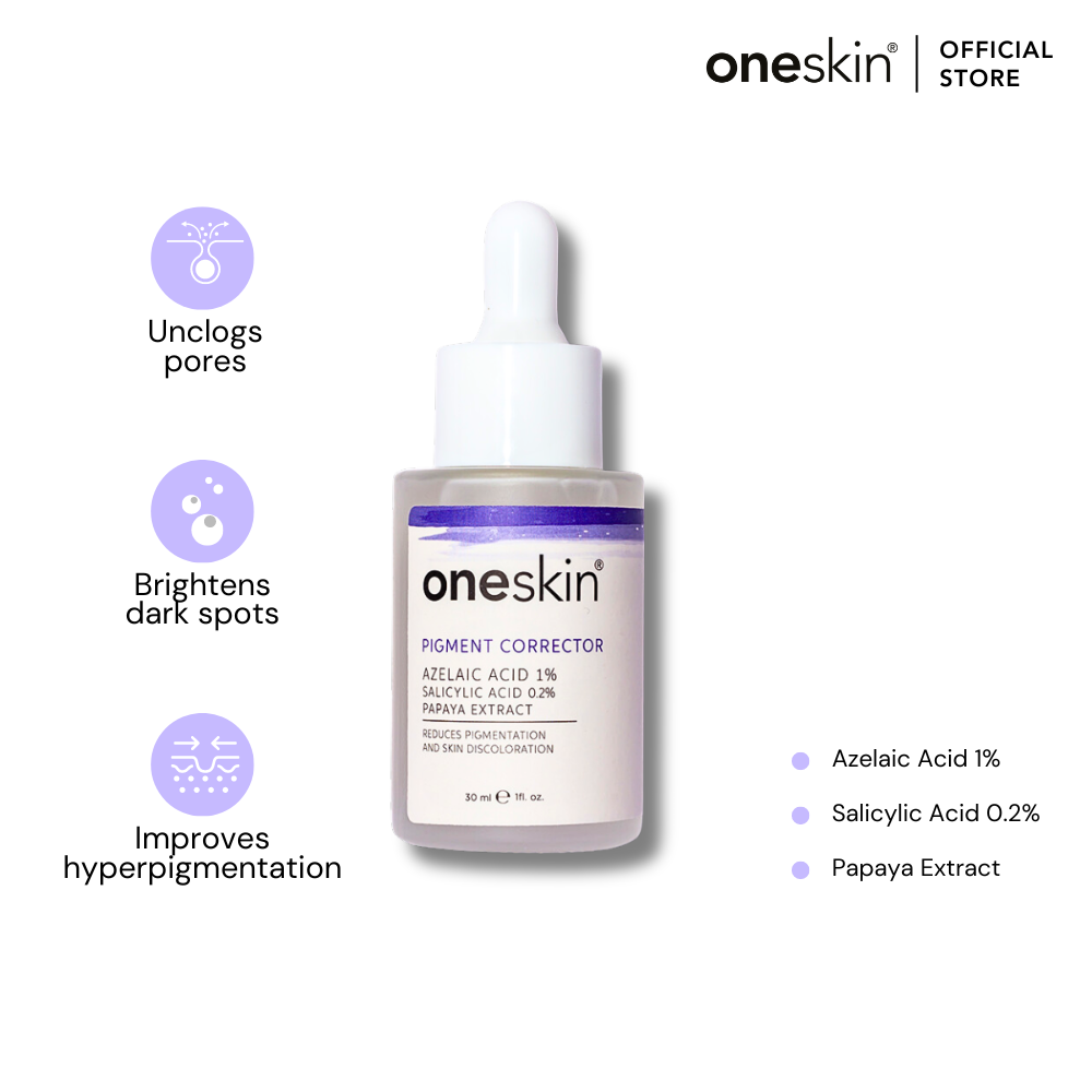 Pigment Corrector - Azelaic Acid 1%, Salicylic Acid 0.2%, Papaya Extract - 30ml - Premium Serums from Oneskin - Just Rs 1500! Shop now at Cozmetica